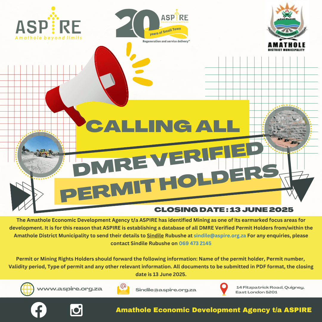 Creating and establishing a database of all Department of Mineral Resources (DMRE) Verified Permit Holders